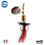 Ilba rotativa Tondo Mosca (Fly), Silver/Red + Fly Red/Black, nr.1, 3gr (105111N)