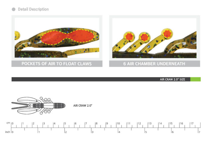 Damiki Air Craw 5.6CM (2 inch) Floating, 212UV (UV Orange Silver), 10buc/plic - imagine 3
