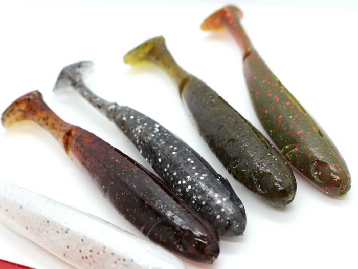 Damiki Edge Shad 10.2CM (4 inch), 414 (Pumpkin Seed), 6buc/plic - imagine 5