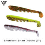 KP Baits Skeleton Shad 7.5CM (3 inch) 5buc/plic
