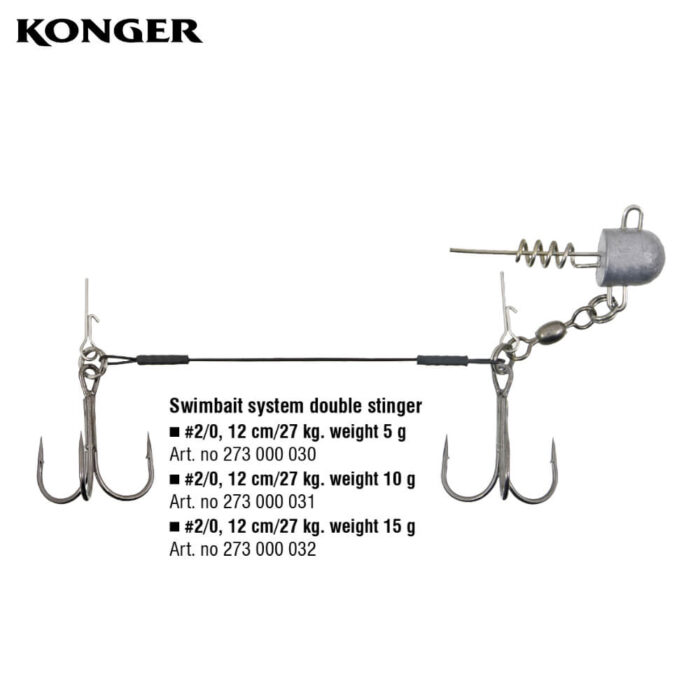 Konger Swimbait System Stinger (monturi rapitor) - imagine 3