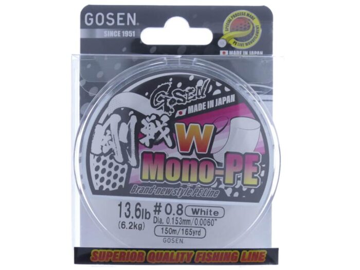 Gosen Fir Textil W Mono PE White 150m, marime PE 0.4, 0.104mm, 3.3kg - imagine 3