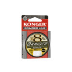 Konger Fir Textil inaintas Braider X8 Black (negru) 10m, 0.14mm, 17.5kg - imagine 4