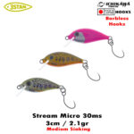 3Stan Stream Micro 30MS, 3cm, 2,1gr (Medium Sinking)