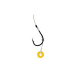 Kamatsu carlige legate cu fir textil 10cm pentru Method Feeder + Silicone Ring, model Chinu #12 (5buc/plic) - imagine 2