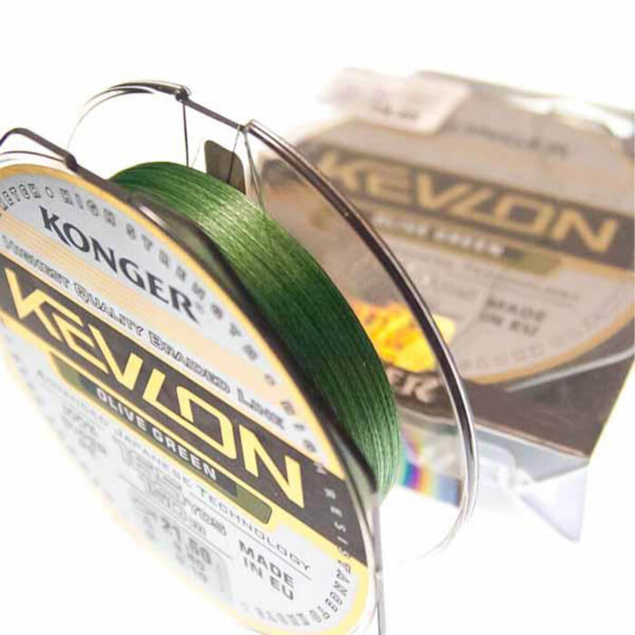 Konger Fir Textil Kevlon X4 Olive Green 150m, 0.16mm, 15.9kg - imagine 3
