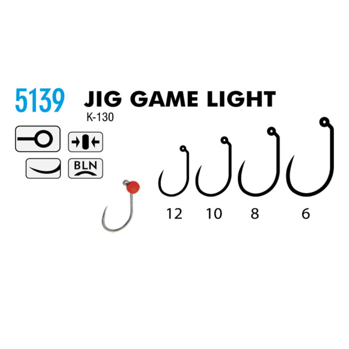 Kamatsu Carlig Pastrav Debarbetat Jig Game Light BLN marimea #8 (10buc/plic) - imagine 2