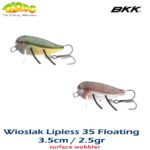 Gloog Wioslak 3.5cm, 2.5gr (Floating) – evolutie suprafata
