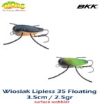 Gloog Wioslak Lipless (Bezsterowy) 3.5cm, 2.5gr (Floating) – evolutie suprafata