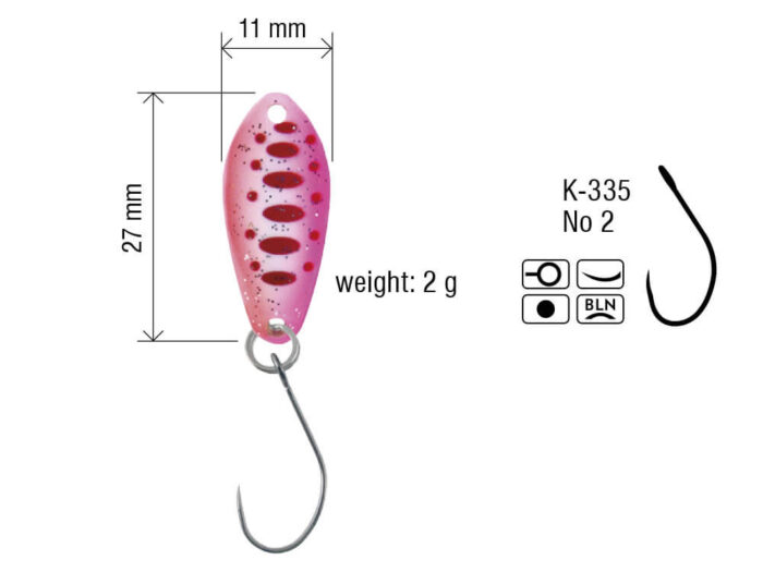 Kamatsu oscilanta pastrav Keiko 2.7cm, 2gr, 008 (Bottler Green Shiny) - imagine 2