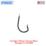 Filstar Sensei Blue carlige Tanago cu paleta, serie F1101BN, culoare Black Nickel, marime 10 (20buc/plic) - imagine 2
