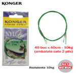 Konger set 40 strune rapitori (20 plicuri x 2buc) Nylstar 1×7 40cm, 10kg (fara agrafa si vartej)