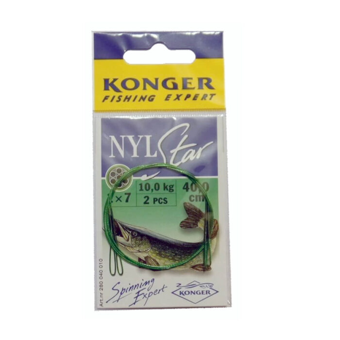 Konger set 40 strune rapitori (20 plicuri x 2buc) Nylstar 1×7 40cm, 10kg (fara agrafa si vartej) - imagine 3