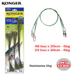 Konger set 72 strune rapitori Nylstar 1×7, 20cm si 30cm, 5kg