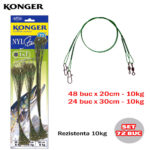 Konger set 72 strune rapitori Nylstar 1×7, 20cm si 30cm, 10kg